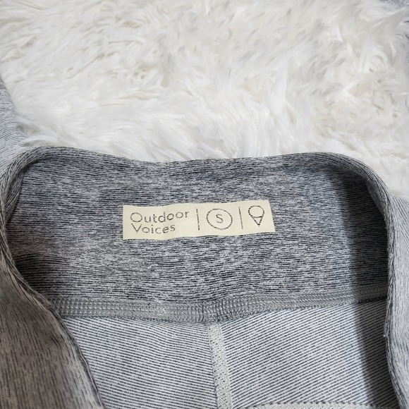 NWOT OUTDOOR VOICES Size Small Leggings 7/8 Heather Gray Warm Up Colorblock - Picture 5 of 13